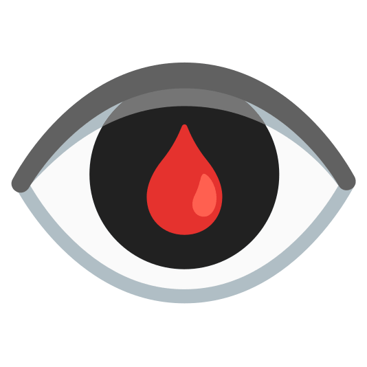 eye drop of blood