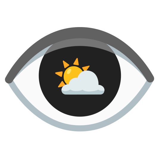 eye partly sunny