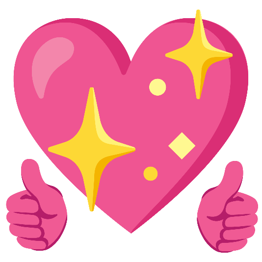 +1 sparkling heart