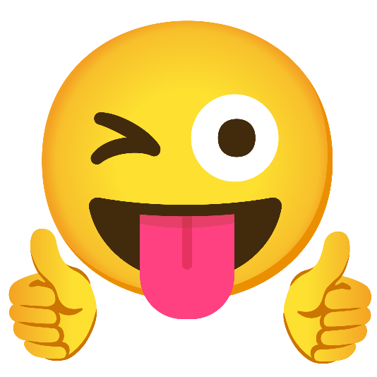 +1 stuck out tongue winking eye