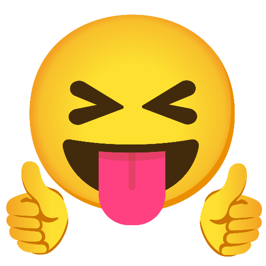 +1 stuck out tongue closed eyes