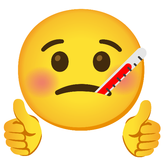 +1 face with thermometer