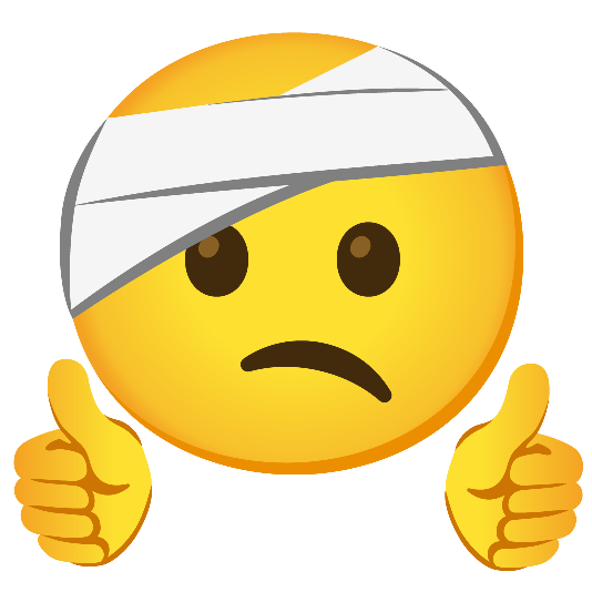 +1 face with head bandage