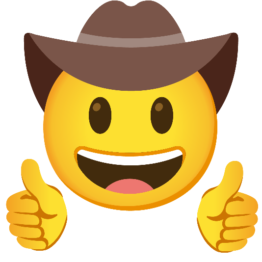 +1 face with cowboy hat