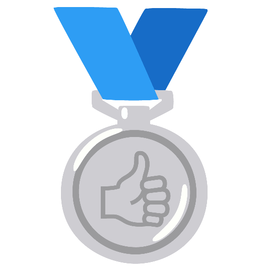 +1 second place medal