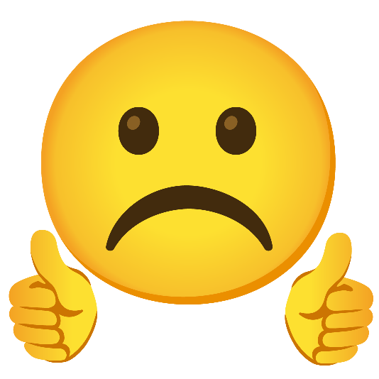 +1 white frowning face