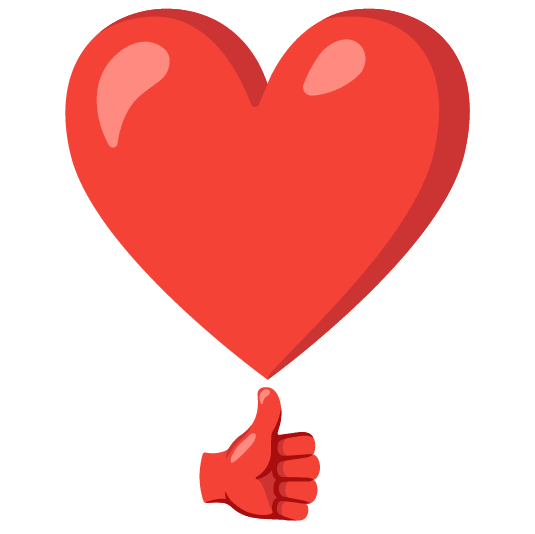 +1 heavy heart exclamation mark ornament