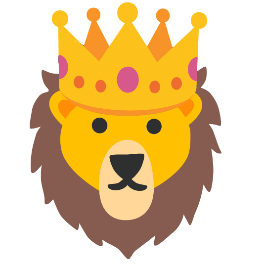 crown lion face