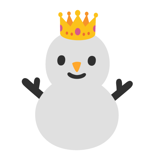 crown snowman without snow