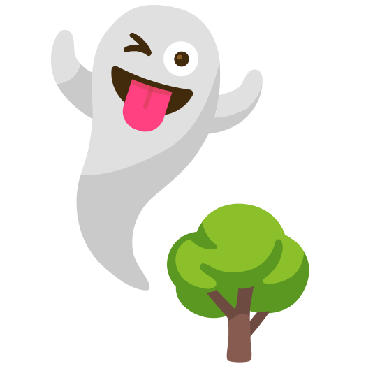 ghost deciduous tree