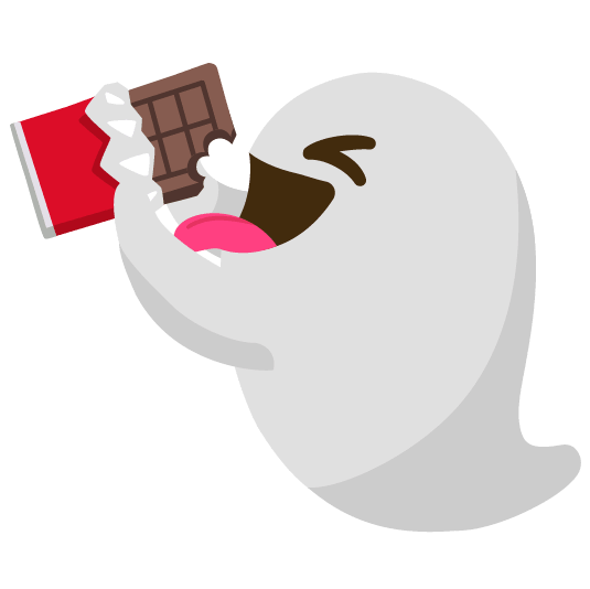 ghost chocolate bar