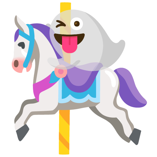 ghost carousel horse