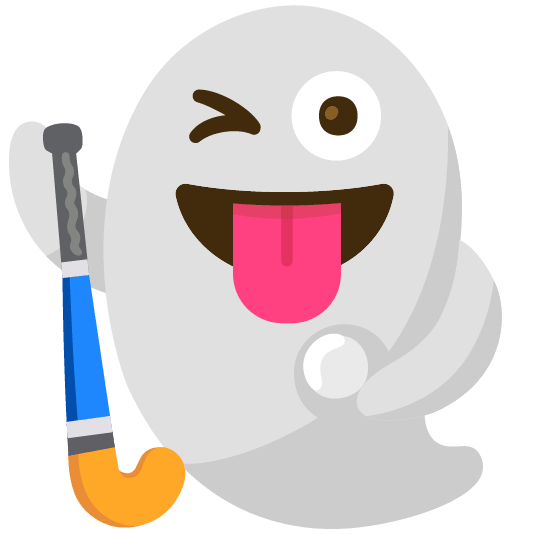 ghost field hockey stick and ball