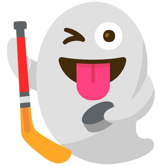 ghost ice hockey stick and puck