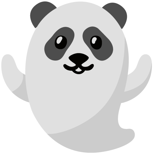 ghost panda face
