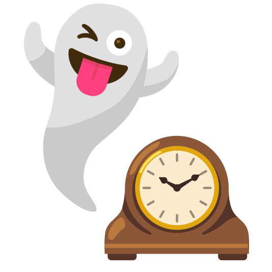 ghost mantelpiece clock