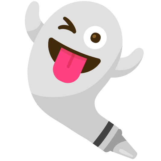 ghost lower left crayon