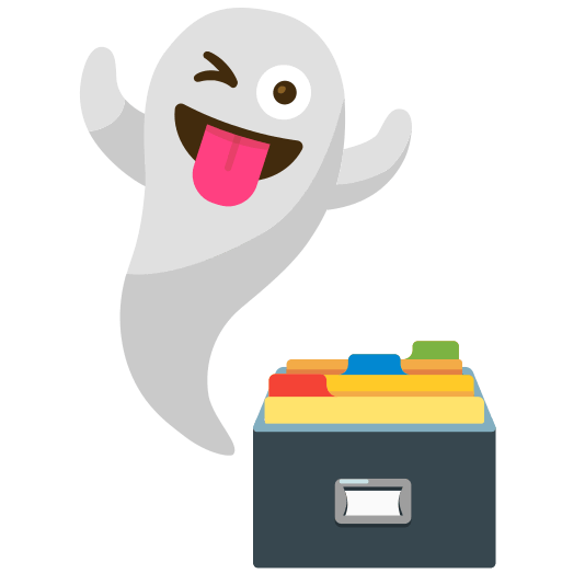 ghost card file box