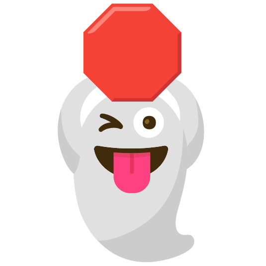 ghost octagonal sign