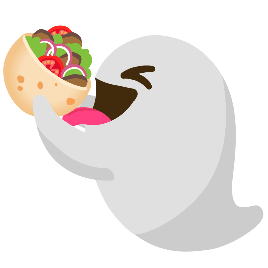 ghost stuffed flatbread