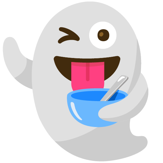 ghost bowl with spoon
