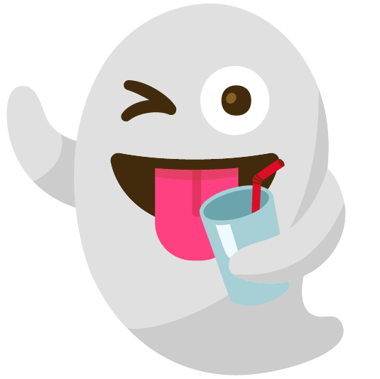 ghost cup with straw