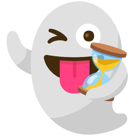 ghost hourglass flowing sand