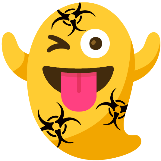 ghost biohazard sign