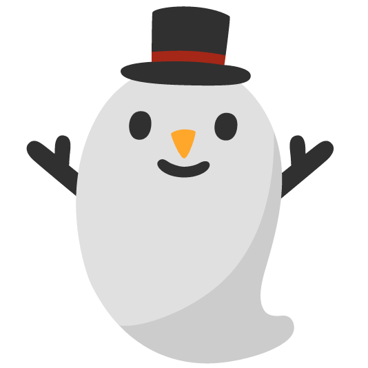 ghost snowman without snow