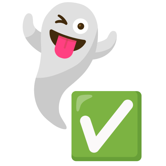 ghost white check mark