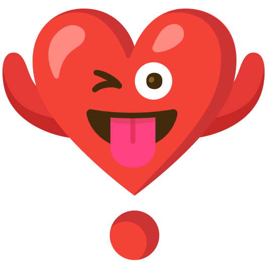 ghost heavy heart exclamation mark ornament