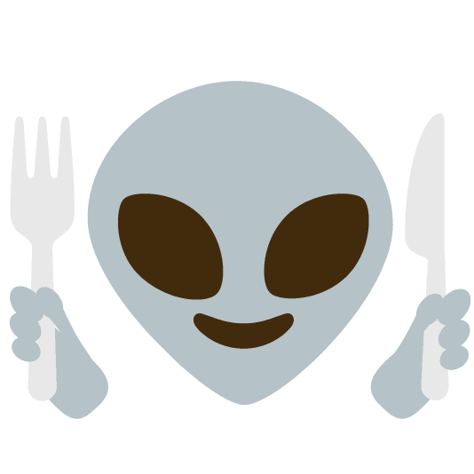 alien knife fork plate