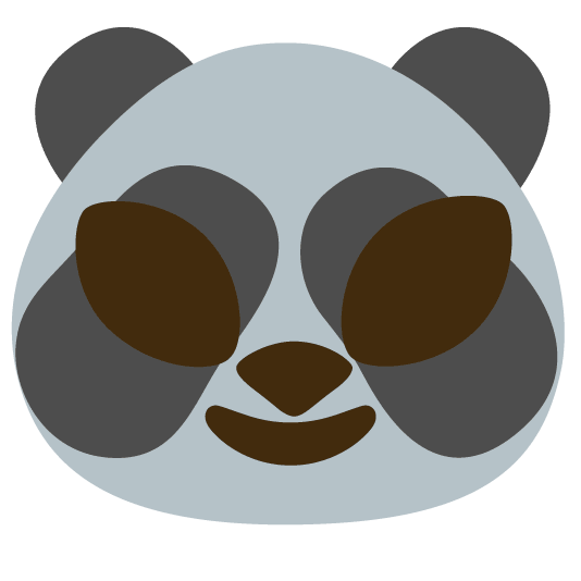 alien panda face
