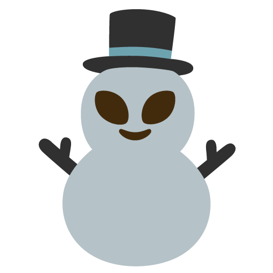 alien snowman without snow