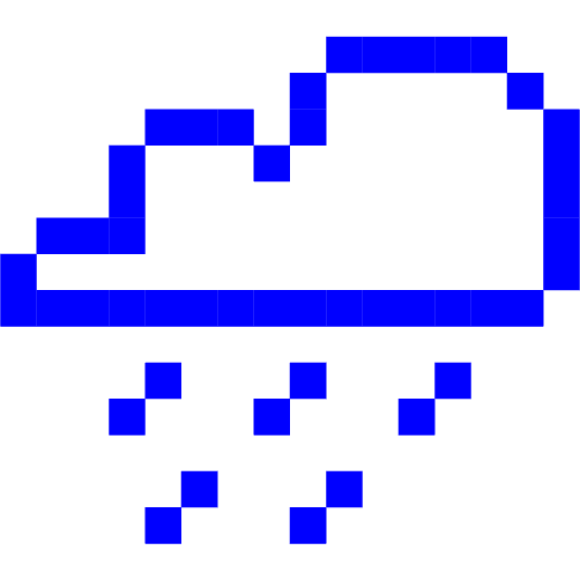 space invader rain cloud