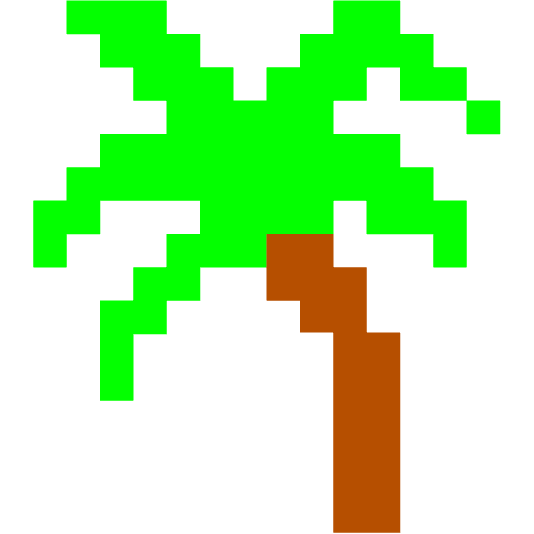 space invader palm tree