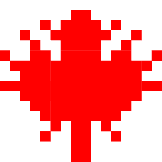 space invader maple leaf