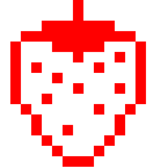 space invader strawberry