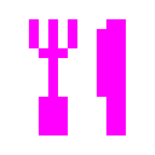 space invader knife fork plate