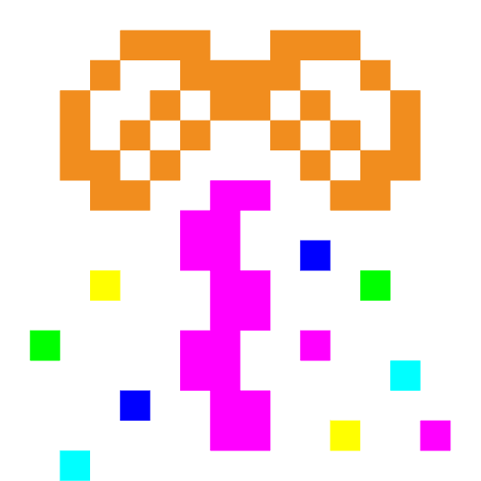 space invader confetti ball