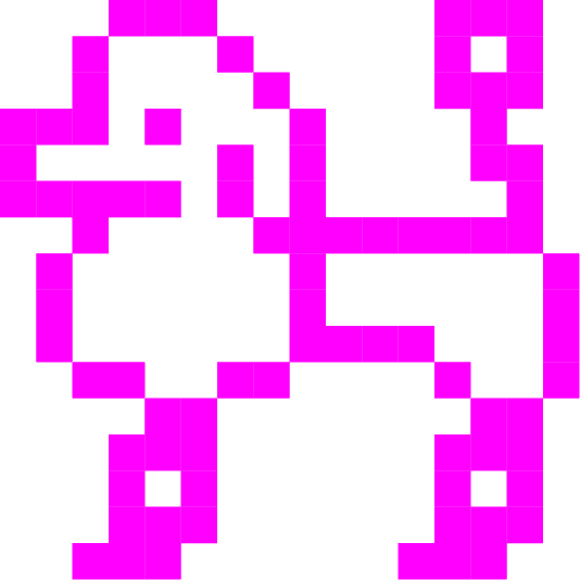 space invader poodle