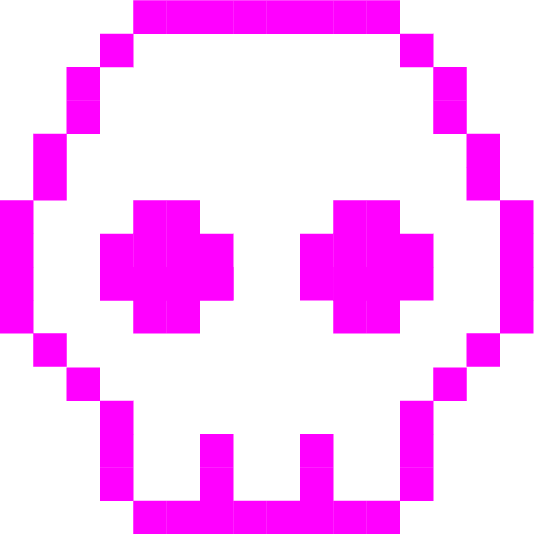 space invader skull