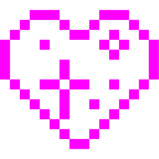 space invader sparkling heart