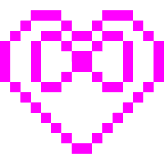 space invader gift heart