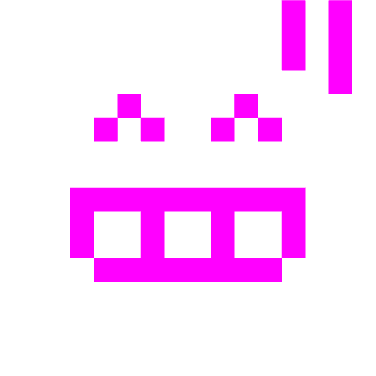 space invader sweat smile