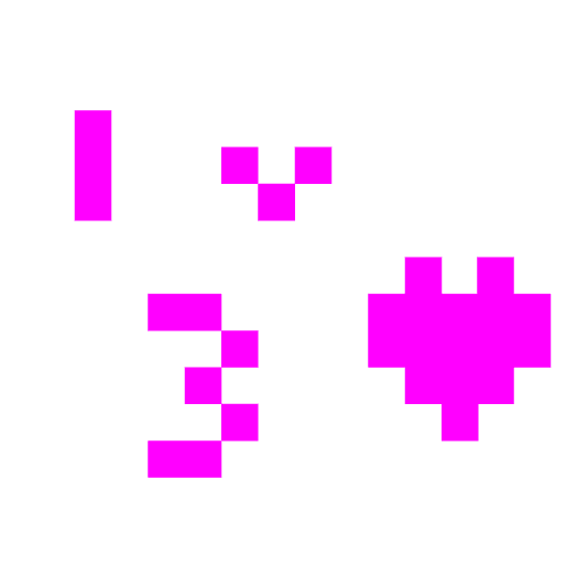 space invader kissing heart