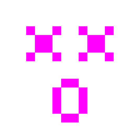 space invader dizzy face