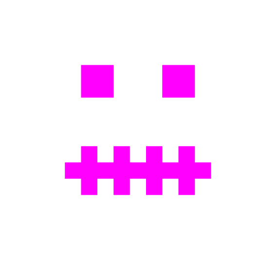 space invader zipper mouth face