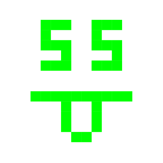 space invader money mouth face