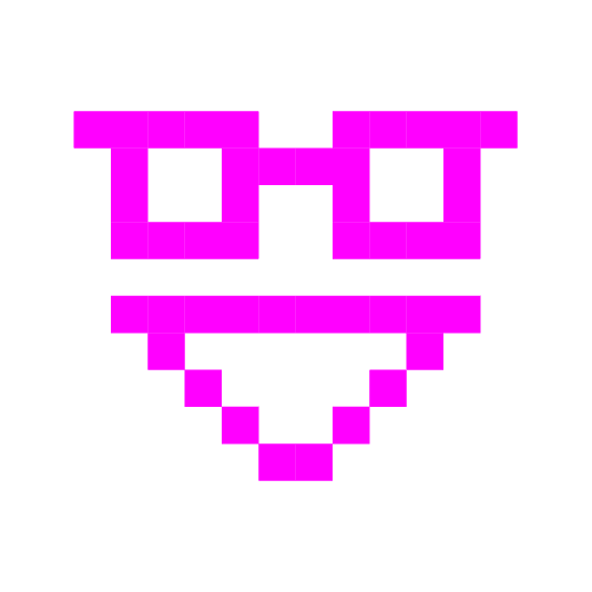 space invader nerd face